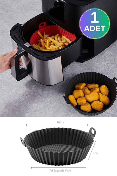 WAPPA طبق الخبز السيليكون لجهاز Airfryer باللون الأسود