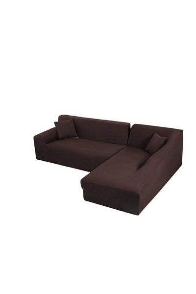 OEM Husă elastică pentru canapea de colț, Comfort Uni, elastan, 145x185cm/185x230cm, maro