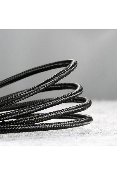 Baseus Wytrzymały elastyczny kabel przewód USB microUSB QC3.0 2.4A 0.5M czarno-szary