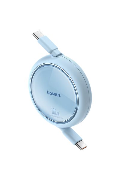 Baseus Kabel przewód wysuwany zwijany USB-C 100W Free2Draw Mini 1m niebieski