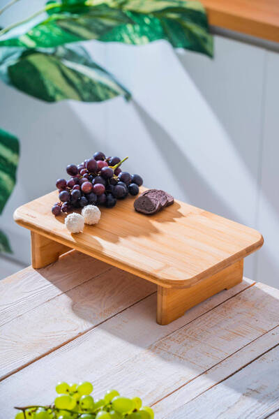 ACAR Rectangular Presentation Stand with Bamboo Legs - 34.5 cm