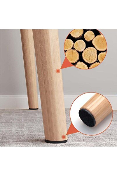 Taimi 5-Piece Dining Set, White Rectangular Dining Table 120x60x75cm with 4 Beige Chairs Soft Padded