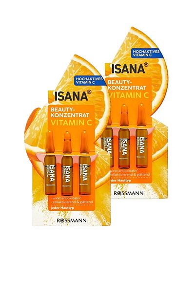 ISANA Care Ampoule with Hyaluronic Acid and Grapefruit Extract Vitamin C 3X2 ml (2 Pieces)