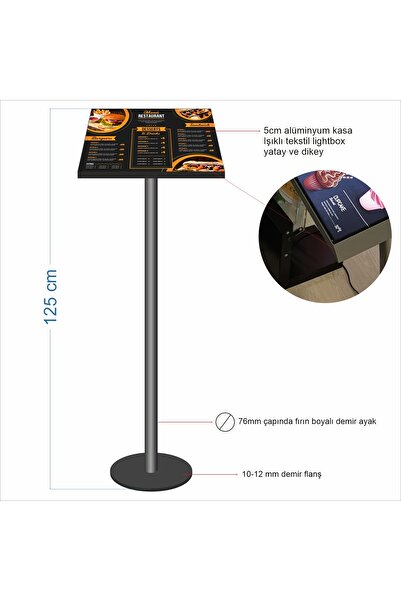 DURAK REKLAM Ayaklı Lightbox Menü