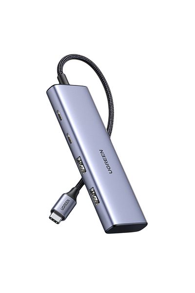Ugreen Adaptor HUB USB-C - 2x USB-A 2x USB-C 20cm gri
