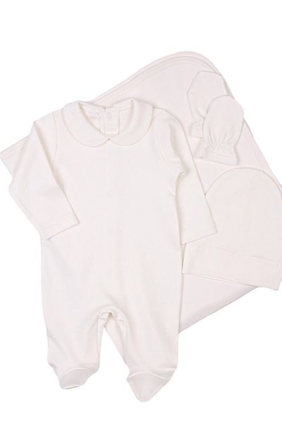 Mini Ropa طقم ياقة للأطفال حديثي الولادة مكون من 4 قطع من المستشفى