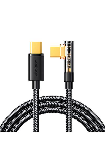Joyroom Cablu USB-C unghiular pentru încărcare rapidă și transfer de date 100W 1,2m negru