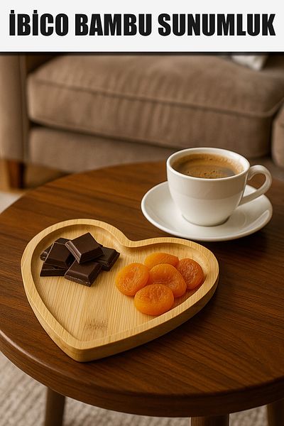 CMT Ibico Heart Model Wooden Bamboo Presentation Stand