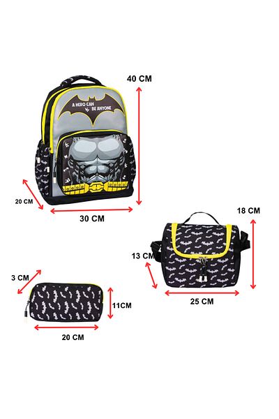 Lifonbag Set ghiozdan unisex pentru copii, cutie de prânz și suport pentru stilou