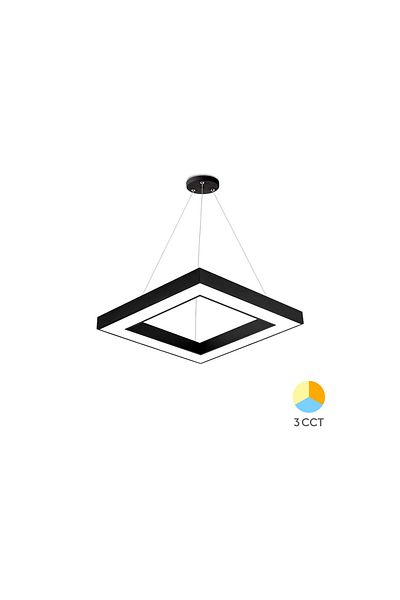 Braytron Plafoniera LED suspendata Blade PLAF. LED SUSP 45W 3in1 NEGRU BLADE SQR