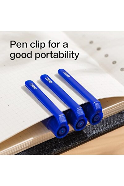 Deli Bullet Tip Gel Pen 12 Pieces, 0.7 mm Tip, Blue