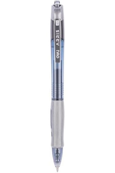 Deli Retractable Gel Ink Pen .Bullet tip: 0.5mm Black Ink 1 pc