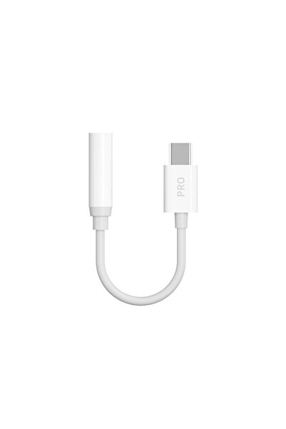 DUDAO Adaptor audio pentru căști de la USB-C la mini jack de 3,5 mm, alb