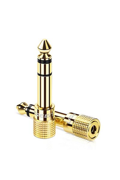 Ugreen Adaptor de la mini jack de 3,5 mm la jack de 6,3 mm auriu