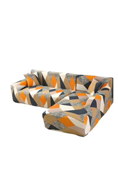 OEM Husă elastică pentru canapea de colț, Comfort, elastan, model geometric, ...