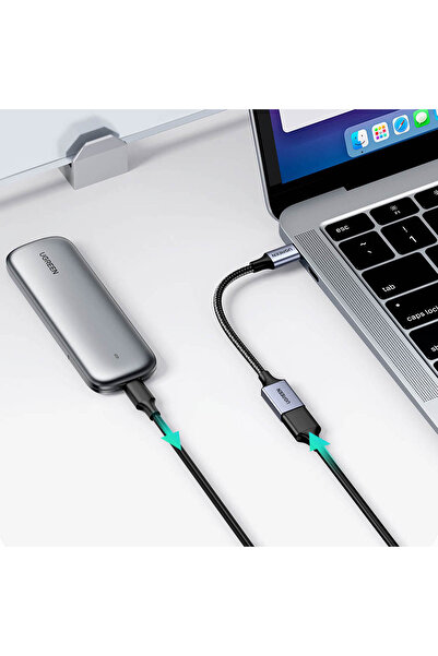 Ugreen Adapter przejściówka kabla USB-C na USB-A 5Gb/s 15cm czarny