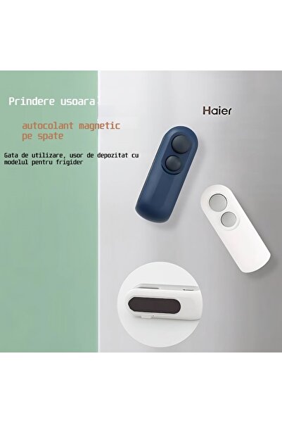 OEM Mini aparat de etanșat pungi cu magnet, tăietor inclus, reîncărcabil USB, albastru