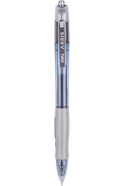Deli Retractable Gel Ink Pen .Bullet tip: 0.5mm Black Ink 1 pc