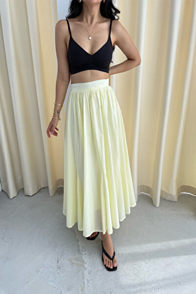 Seda Yalçın Atelier Butter Yellow Pinterest Draped Premium Skirt