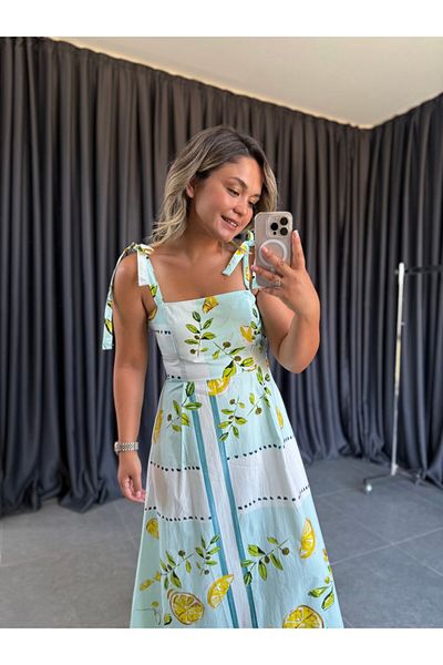 BÜŞRA PERKER Patterned Strap Dress