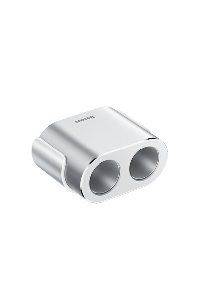 Baseus Splitter auto 2x priză brichetă 80W 2x USB-A 3.1A - argintiu