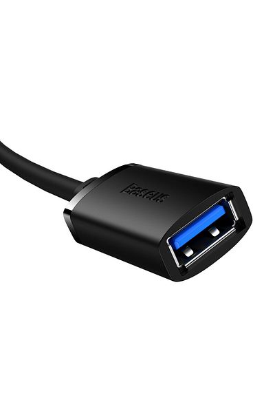 Baseus Przedłużacz kabla przewodu USB 2.0 1.5m czarny
