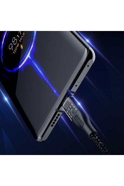 DUDAO Cablu de încărcare rapidă USB-C 120W, gri, 1 m