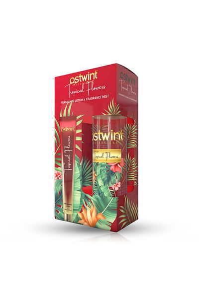 Ostwint Set spray de corp parfumat cu flori tropicale + loțiune de corp 50 ml