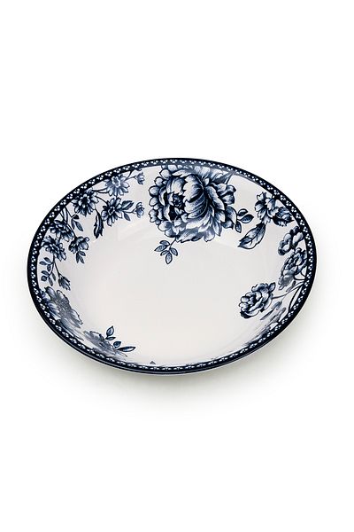 Claytan Rhapsody Collection 9 Inch Dark Blue Ceramic Salad Bowl (Set of 1)