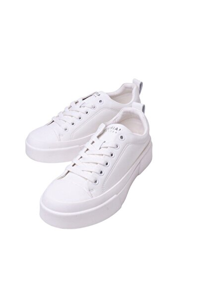 Lufian Hakiki Deri Bağcıklı Günlük Sneaker Beyaz Ayakkabı