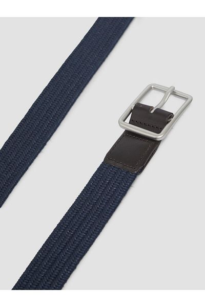 s.Oliver Curea bărbătească din bumbac și elastan, cataramă cu ardică, bleumarin, 100 cm