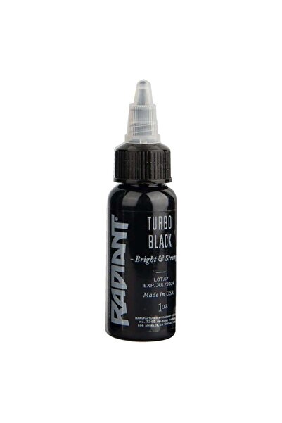 Radiant Turbo Black - Tattoo Dövme Boyası - 1oz/30ml