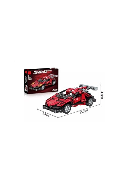 CHIRASO Sports car construction set, 222 pieces, red