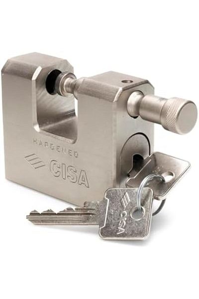 Cisa Steel Sliding Lock 28550 LIM, Gray, 84mm