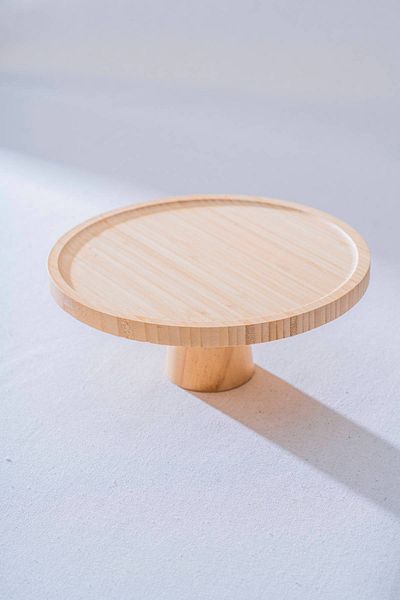 ACAR Bamboo Rotating Presentation Plate - 24 cm