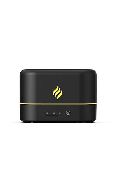OEM Umidificator de aromaterapie cu efect de flacără și temporizator - 250 ml, negru