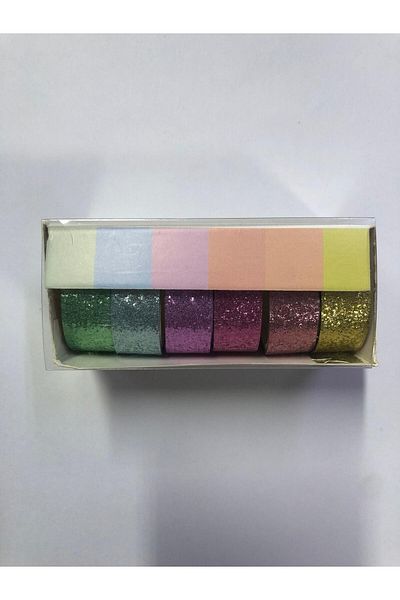 Misyon Silvery Patterned Tape 6 Pieces Msy-0194