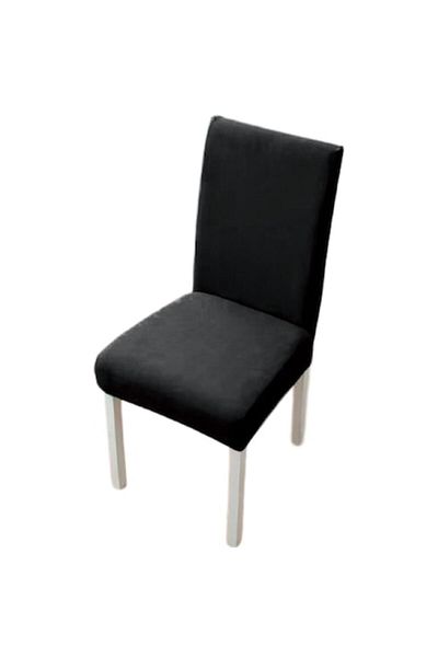 OEM Set 4 huse pentru scaune, Uni, Poliester cu Elastan, Negru