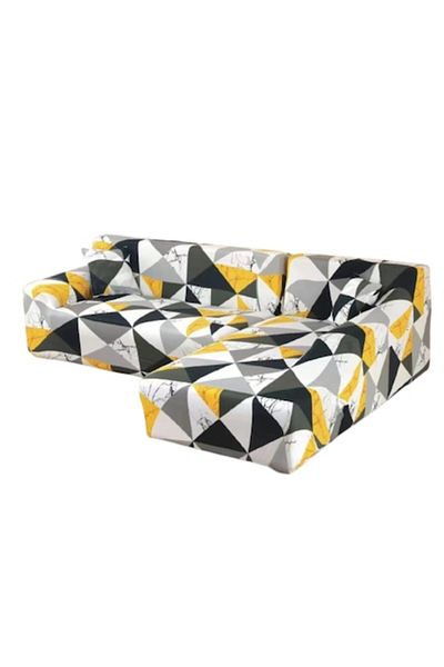 OEM Husă elastică pentru canapea de colț, Comfort, elastan, 145x185cm/185x230cm, model marmorat, multicoloră