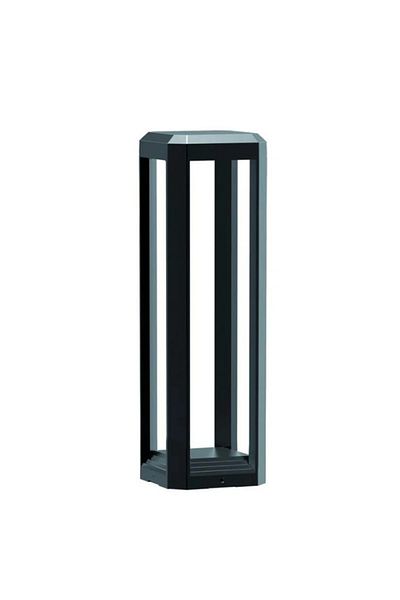 LUXXO Stâlp de iluminat exterior Grid M, 15W, H=40cm, IP65, Negru