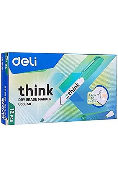 Deli Dry Erase Marker Bullet Pen Type, Green (1X12)
