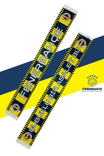 Fenerbahçe Original Licensed Stick an Nobility Satin Shawl Scarf + Tip Pen Set Gift Set