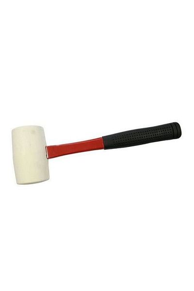 Strend Pro Rubber mallet, fiber handle, white, 900 g