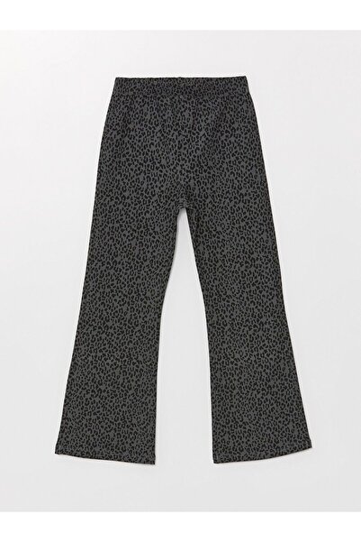 LC Waikiki Gri Beli Lastikli İspanyol Paça Kız Çocuk Tayt