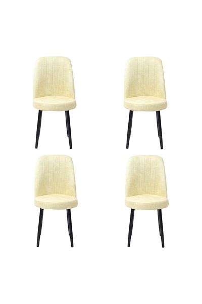 ARTA DOOR Set of 4 Cronos Chairs Black Leg
