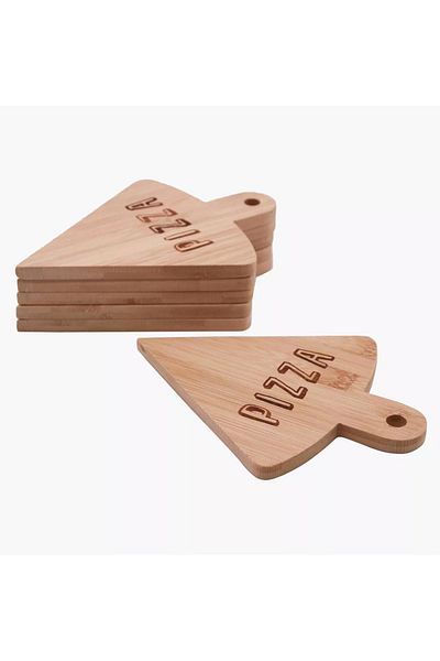 Cuisine Art By Styli Cuisine Art Feast 6-Piece Bamboo Pizza Serving Platter Set