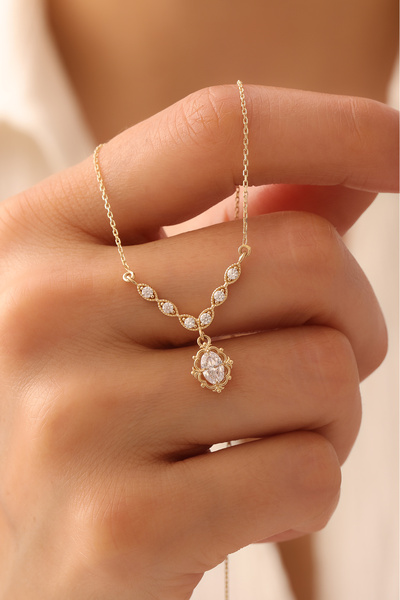 YAVUZ KUYUMCULUK 14 Ayar Altın Rustik Kolye