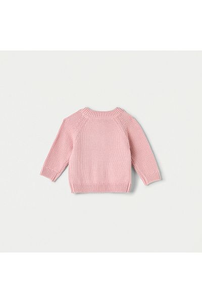 Juniors Embroidered Cardigan with Long Sleeves and Pockets