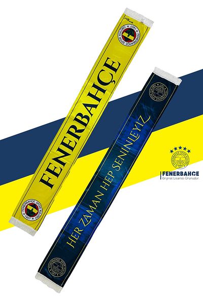 Fenerbahçe Original Licensed Always with You Satin Shawl Scarf