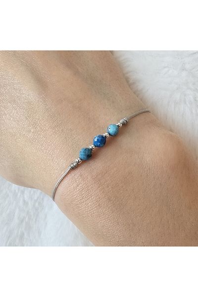 Lexy's Boutique Handmade Adjustable Bracelet with 925 Silver and Turquoise Stones by Lexy's Boutique